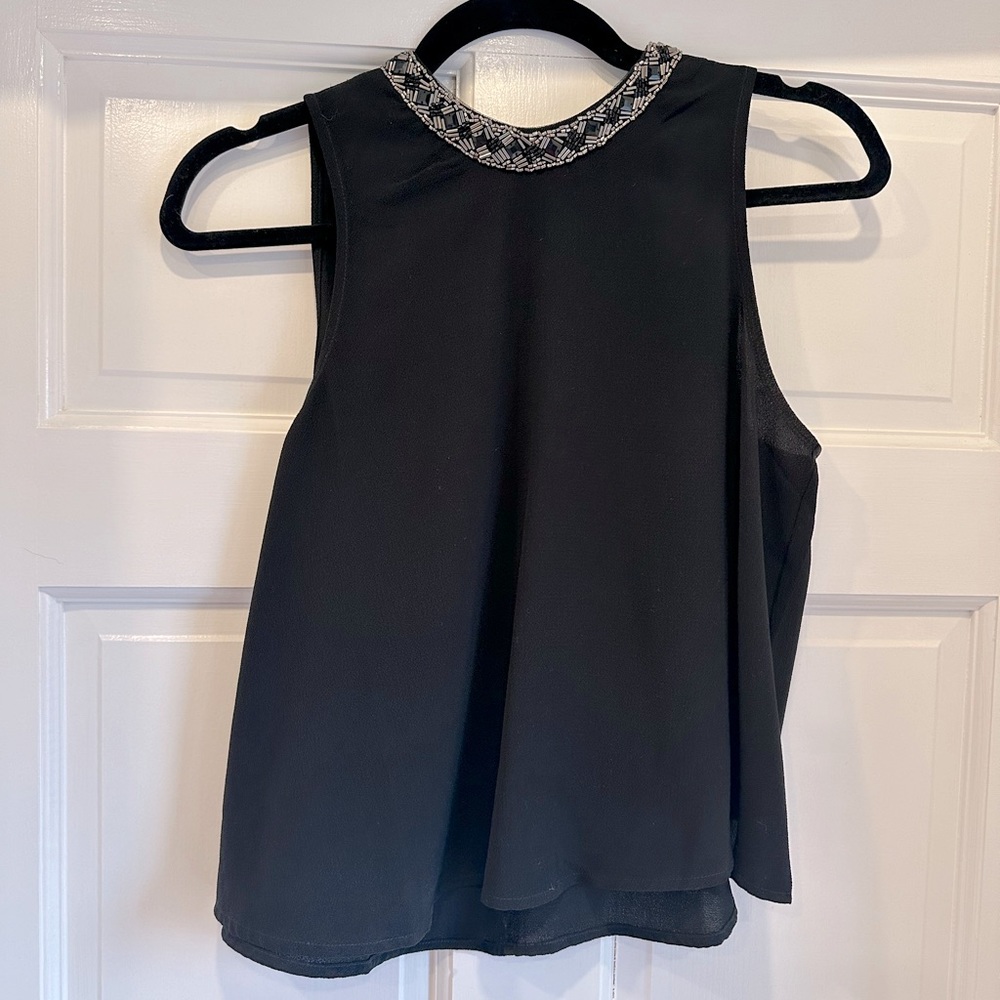 Black and Silver Tank Top Size S